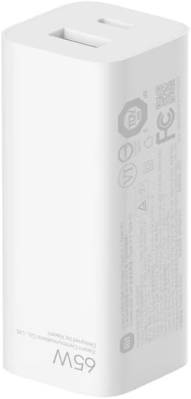 Xiaomi MI 65W GaN Charger - USB Type A + USB Type C, Small and Portable Fast Travel Charger