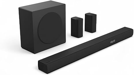 Hisense 5.1 Ch 510W Soundbar with Wireless Subwoofer and 2 Rear Surround Speakers, Dolby Digital Plus and DTX Virtual:X, HDMI eARC, Bluetooth - R651 (Renewed)