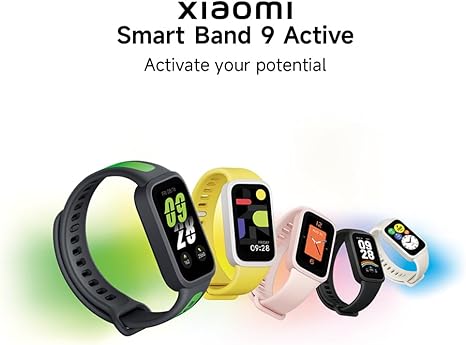Xiaomi Smart Band 9 Active Global Version 1.47'' Display 18-Day Battery Life Modes All-Day Health and Fitness Monitoring 5ATM (Black)