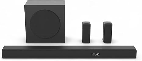 Hisense 5.1 Ch 510W Soundbar with Wireless Subwoofer and 2 Rear Surround Speakers, Dolby Digital Plus and DTX Virtual:X, HDMI eARC, Bluetooth - R651 (Renewed)