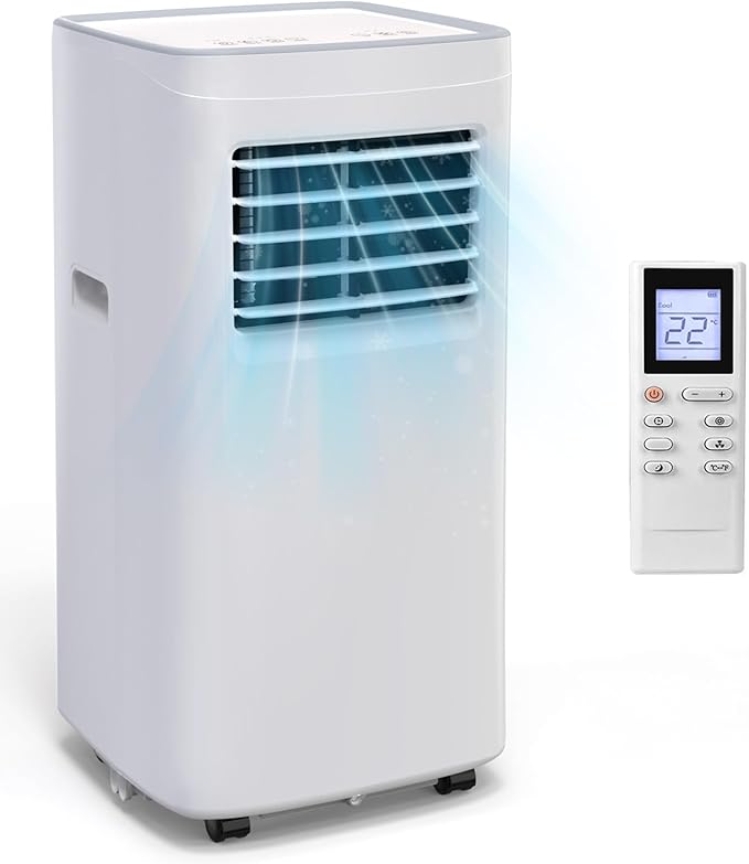 Portable Air Conditioners,8500 BTU portable ac up to 360 Sq,3 IN 1 with Remote Control,Sleep Mode, Windows kit,White