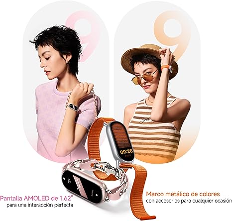 Xiaomi Smart Band 9 Global Version (2024) 1.62" Amoled Display | 233 mAh Battery | up to 21 Days of Battery Life | Over 150 Workout Modes | BT 5.4 | 50M Water Resistant - Mystic Rose