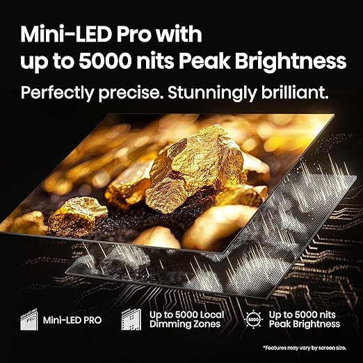Hisense 65" Class U8 Mini-LED ULED 4K UHD Google Smart TV (65U8QG, 2025 Model) - QLED, Native 165Hz, VRR 288, Up to LD5600, 5000 Nits, HDR10+, Dolby Vision IQ · Atmos, IMAX Enhanced, 4.1.2 Ch Audio